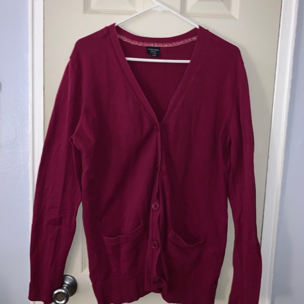 PLUS SIZE Maroon/Burgundy Cardigan